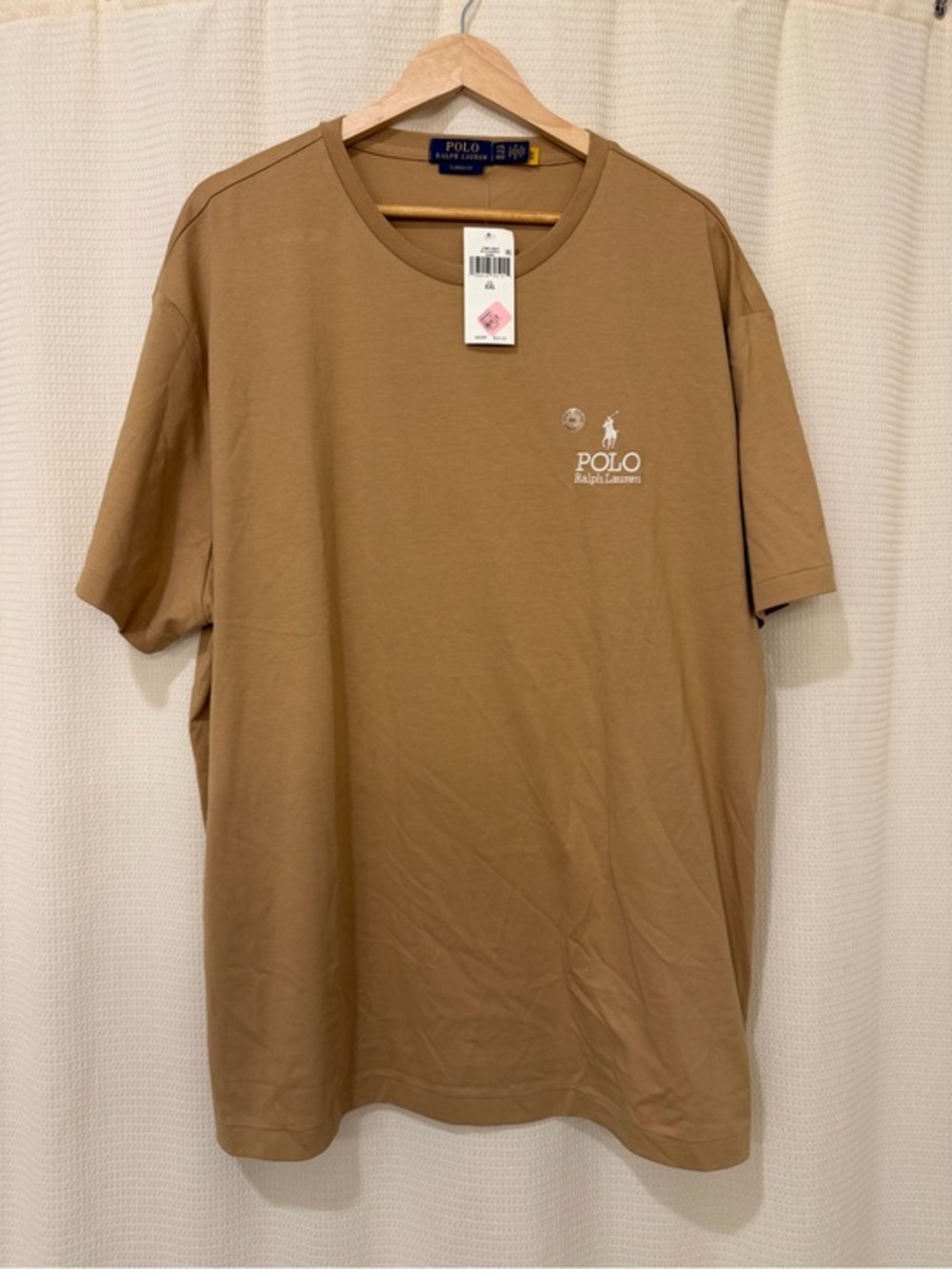 Polo Ralph Lauren Men’s Camel Logo Crew Neck T-Shirt XXL Classic Fit NWT